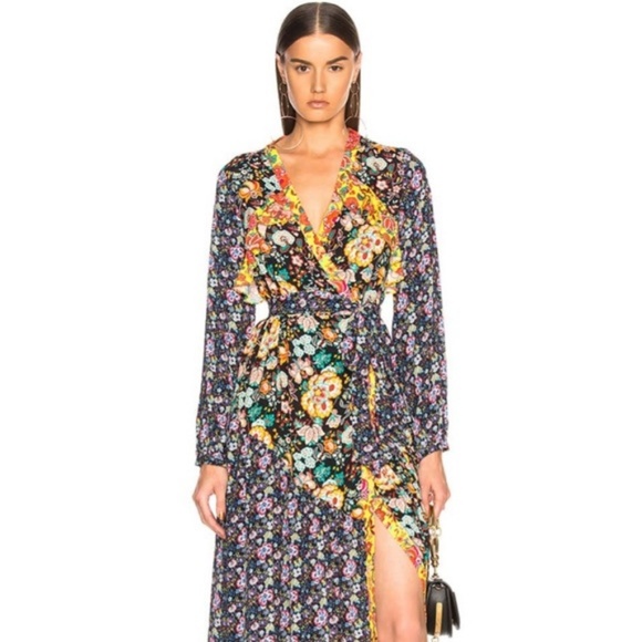 Frame Vibrant Wrap Floral Maxi Dress - Picture 3 of 7